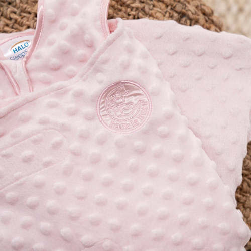 Small Plushy Dot Swaddle in Pink