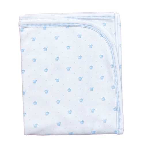 Blue Crown Pima Blanket | Little Miss Muffin Children & Home