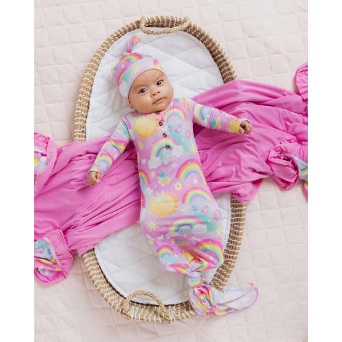 Dream in Color Knotted Gown & Beanie Set