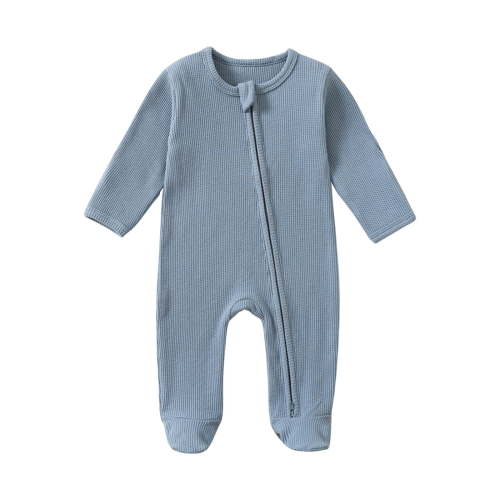 purcolt Baby Boys Girls Cotton Footed Romper Footie Sleeper Infant Newborn Long Sleeve Zipper Onesie Pajamas One-Piece Jumpsuit for 0-12M