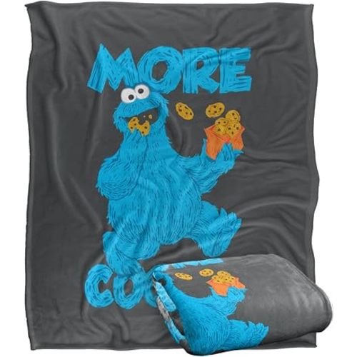 Sesame Street More Cookies Officially Licensed Silky Touch Super Soft Throw Blanket 50" x 60"