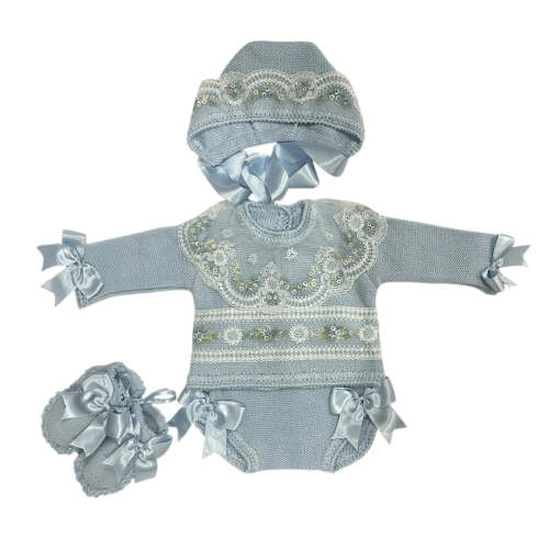 MADE TO ORDER Aida Just Blue Floral 4-Piece Set (6-8 weeks after order – Piccoli & Co ®