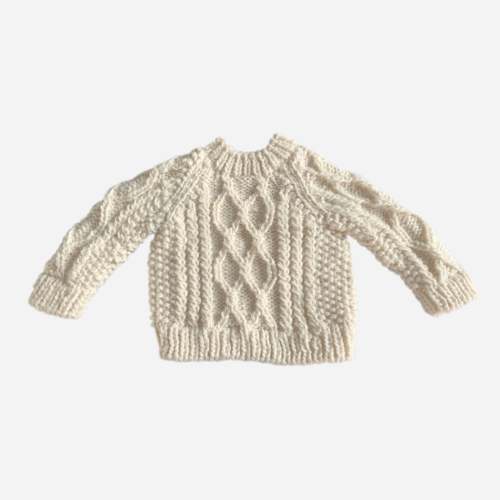 Fisherman Sweater, Cream
Size: 6-12