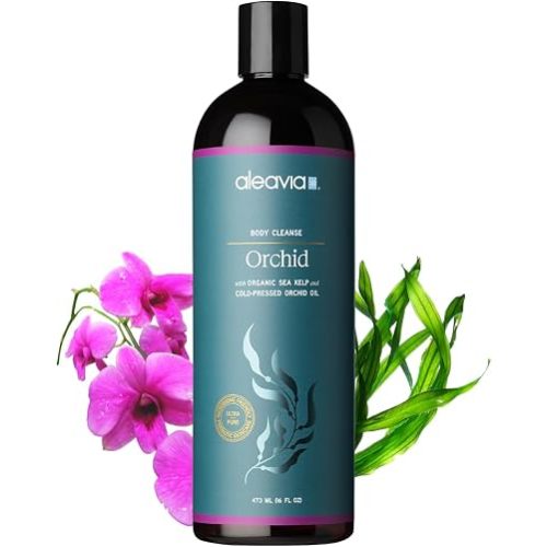 Aleavia Body Cleanse – Organic & All-Natural Prebiotic Body Wash with Pure Cold-Pressed Orchid Oil – Nourish Your Skin Microbiome – 16 Oz