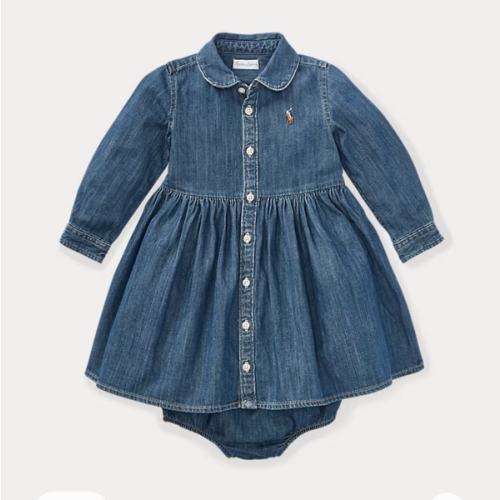 Baby Girls' Shirred Denim Shirtdress | Ralph Lauren