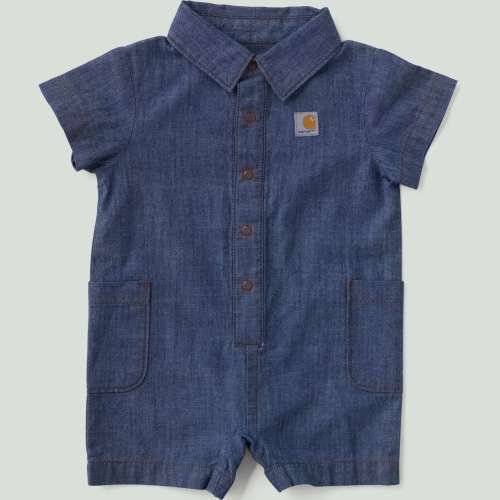 Boys' Short Sleeve Chambray Romper (Baby)