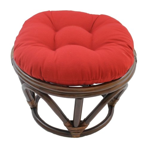 Bali 18-inch Footstool with Twill Cushion