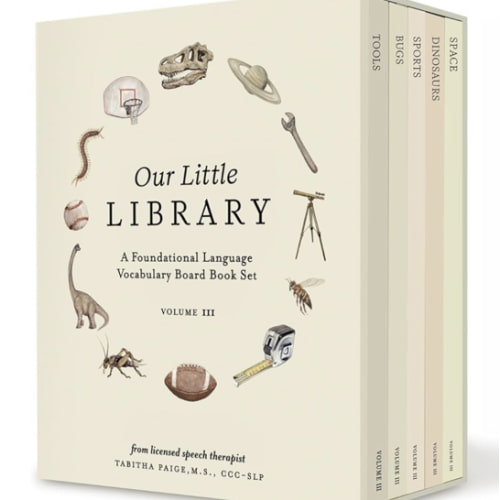 Our Little Library Vol. 3: Dinosaurs, Space, Tools, Bugs, and Sports Board Book Set for Boys & Girls (Tabitha Paige Children's Book Series)