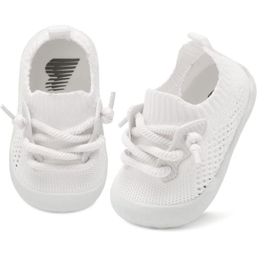 BARERUN Baby Shoes Baby First Walking Shoes Infant Sneakers Wide Toe Box Slip on Shoes Soft Sole Baby Boys Girls Crib Shoes Toddler Breathable Lightweight House Sock Shoes