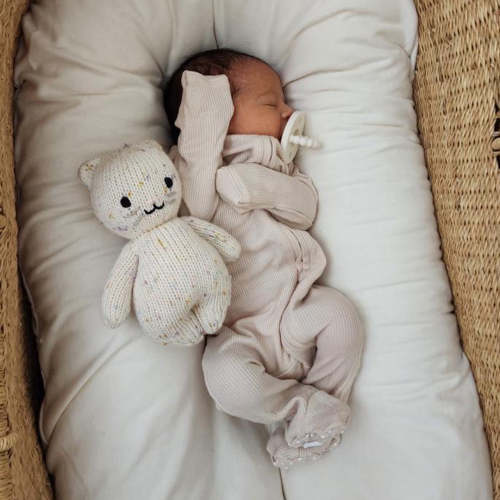 Oatmeal Waffle Bamboo Zipper Footie