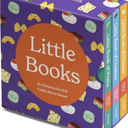 Little Books Culinary Collection Future Foodie 3 Board Book Box Set Pasta Cookies Cheese Phonics and Rhymes Baby Shower Gift 0-12 Months Toddler Book Ages 1-4 Years