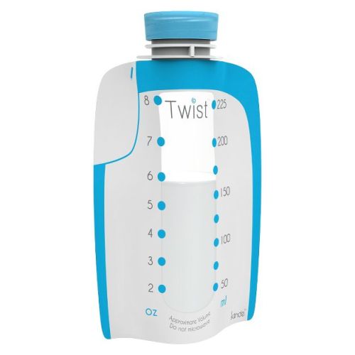 Kiinde Twist Pouch (8oz) - 40ct White: BPA-Free, Presterilized, Baby, Disposable