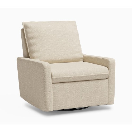 Paxton Chair and a Half Glider Performance Slub Weave Oatmeal