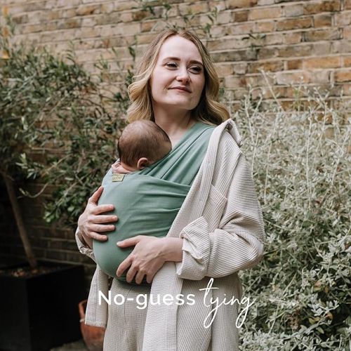 Boba Baby Wrap Carrier – Original Baby Sling Carrier for Newborns (7–35 lbs), Soft, Secure, Hands-Free & Ergonomic, Ideal for Comfortable Bonding, New Parents (Sage Green)