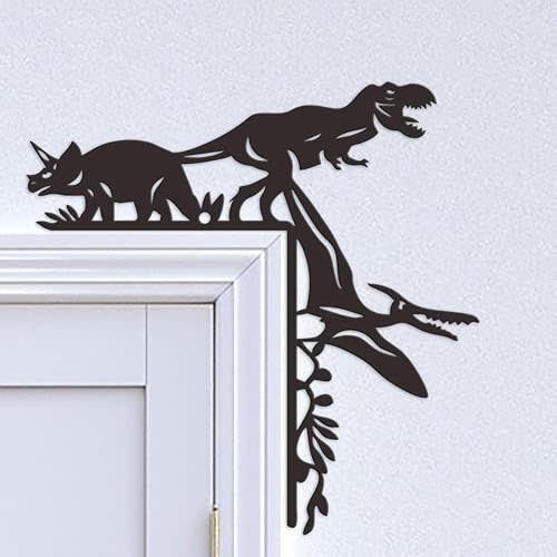 Metal Dinosaur Door Topper Jurassic Decor for Kids Room