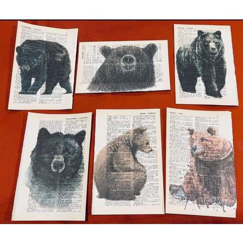Bear Themed dictionary prints