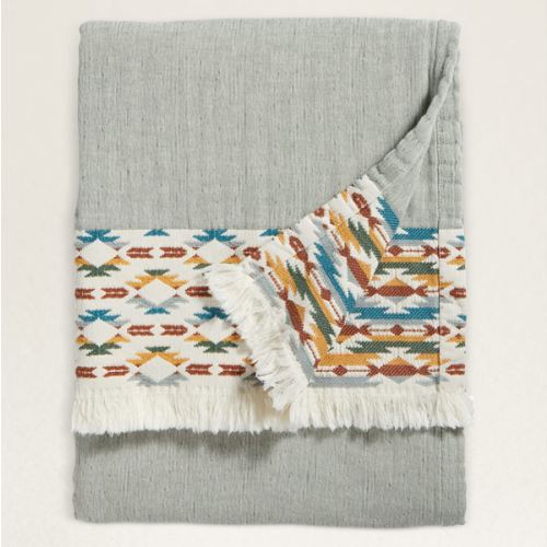 ORGANIC COTTON FRINGED THROW