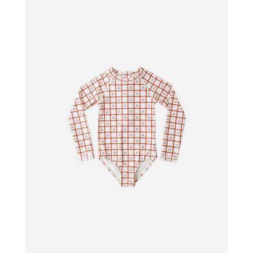 Delphine Rashguard One-Piece Cherry Check