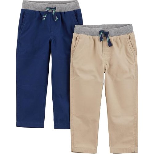 (6-9m) Simple Joys by Carter's Baby Boys' 2-Pack Pull on Pant