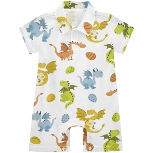 Ollabaky Unisex Baby Romper One Piece Outfit Cotton Clothes Jumpsuits for Boys Girls 0-24 Months