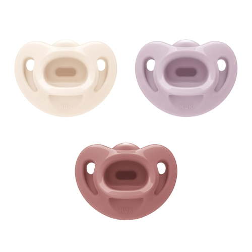 NUK First Choice Comfy Silicone Pacifier, 0-6 Months, 3pk