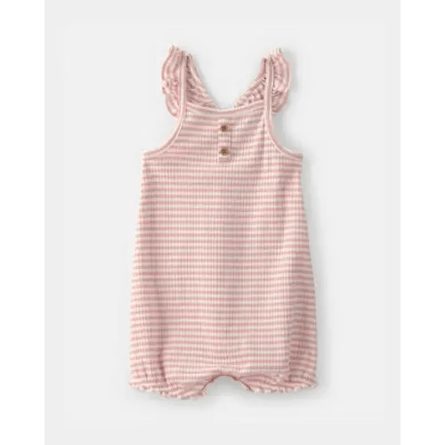 Baby Girl Striped Sleeveless Romper - Pink | Carter's