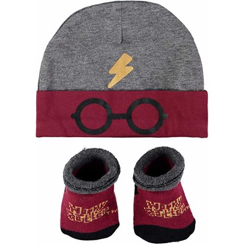 Harry Potter Infant Boys Baby Beanie Hat and Baby Bootie Socks Gift Set 0-12 Months - Multicolored - 24 Months