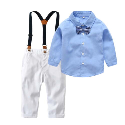 Gerichy Toddler Baby Boy Clothes Fall Winter Outfit, Boy Clothes Suit Gentleman Wedding Outfits Kids Formal Dress Shirt Bowtie Long Suspender Pants Overalls