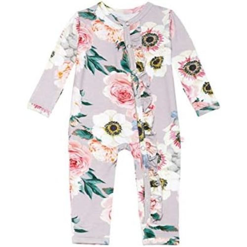 Posh Peanut Footie Pajamas for Baby Girls, Soft Viscose from Bamboo