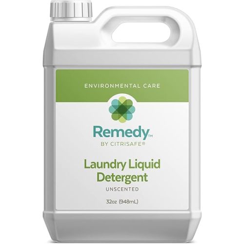 Remedy Laundry Liquid Detergent - Environmentally-Friendly Concentrated Laundry Detergent for Dirt and Mold - 32oz
