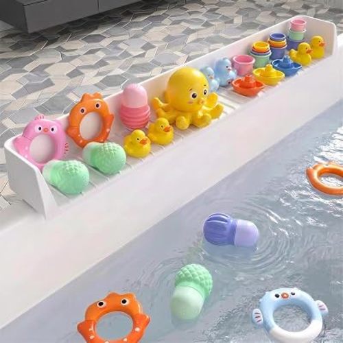 Sizobi 2.6FT White Silicone Tub Topper, Bathtub Splash Guard