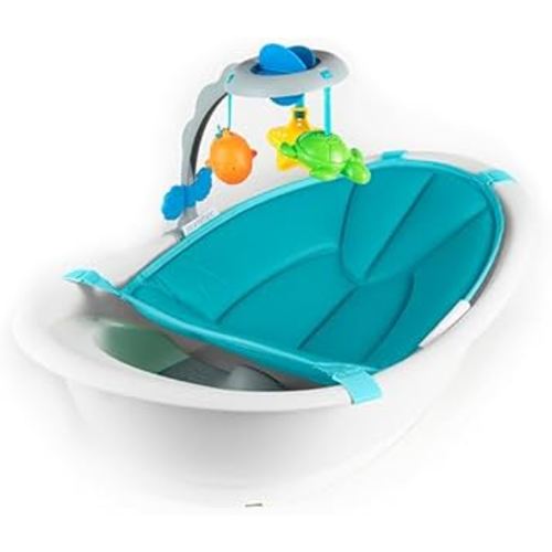 Ingenuity Gentle Support Multi-Stage Tub With Toys, Newborn to Toddler, Adjustable Full Coverage Sling, Supportive Seat, 0M+