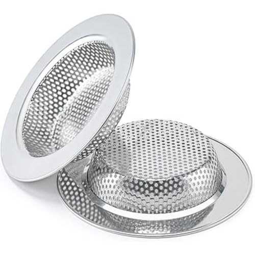 2 Pcs Sink Strainer Double-Layer Safe Design for Kitchen Sink Drain Basket