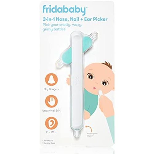 FridaBaby 3-in-1 Nose, Nail + Ear Picker by Frida Baby the Makers of NoseFrida the SnotSucker, Safely Clean Baby's Boogers, Ear Wax & More