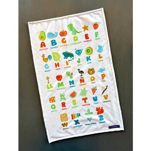 Spanish ABC Minky Lovey: Abecedario Español Baby Security Blanket