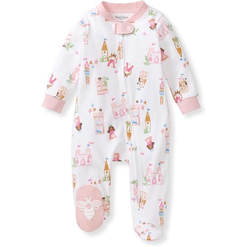 Burt's Bees Baby Girls' Organic Cotton Sleep and Play Footed Pajamas