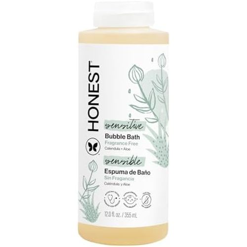 The Honest Company Bubble Bath, Hypoallergenic, Fragrance-Free, 12 fl oz