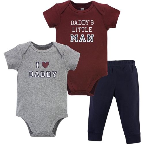 Hudson Baby Unisex Cotton Bodysuit and Pant Set