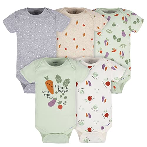 Gerber baby-girls 5-pack Short Sleeve Variety Onesies Bodysuits