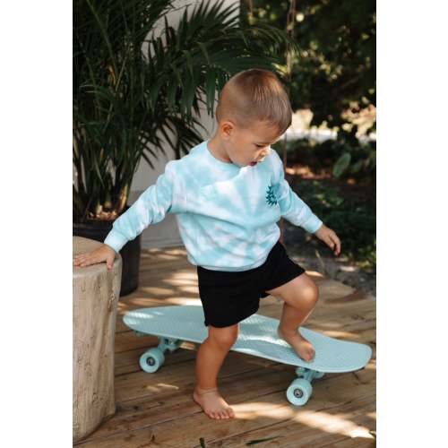 Blue Tie Dye Little Surfer Dude Crewneck