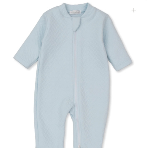 Classic Jacquards Blue Zip Footie