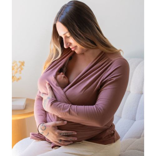 Organic Cotton Skin to Skin Long Sleeve Wrap Top | Twilight - Kindred Bravely