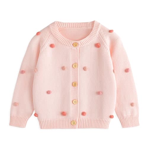 Simplee kids Toddler Girl Knit Cardigan Sweater | Soft and Warm Fabric,Spring and Fall Outdoor or Winter Indoor Daily Casual Wear，for Baby and Little Kids