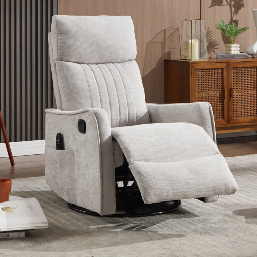 Ebern Designs Lila 26.37" W Manual Swivel Rocker Recliner, Swivel Chair with Heated Massage & Reviews | Wayfair