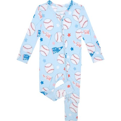 Fitted Convertible One-Piece Pajamas, 0-3M