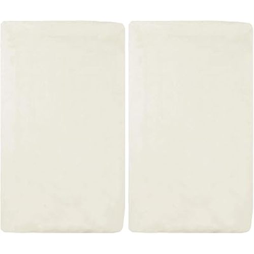 TL Care 100% Natural Breathable Cotton Jersey Knit Fitted Bassinet Sheet, Cream, 15" x 33", Soft Breathable (Pack of 2)