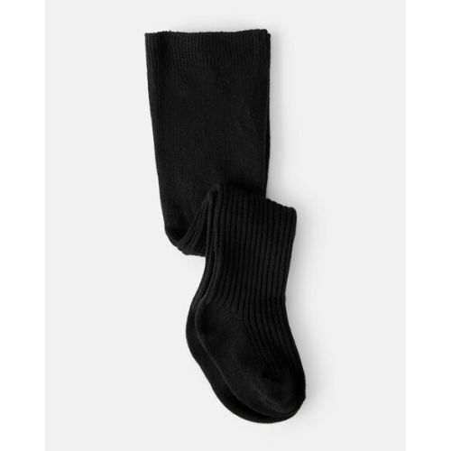 Baby Girl Rib Tights - Black | Carter's