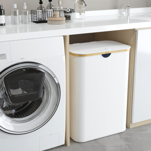 SpaceAid Double Laundry Hamper with Lid & Removable Bags – 160L Clothes Basket with Bamboo Handles, Large Collapsible Hamper for Bedroom, Bathroom & Dorm & Reviews | Wayfair