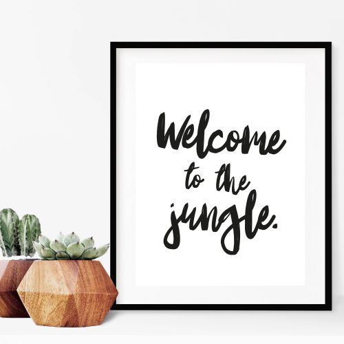 Welcome To The Jungle // A4 // A5 // Wall Art // Lyrics / Nursery Decor // Home Decor // Kids Bedroom // Print