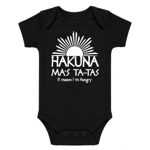 CBTwear Hakuna Ma's Ta-Tas Funny Baby Bodysuit | Playful feeding-time baby humor for new moms, showers, newborn visits, family photos, and daily laughs